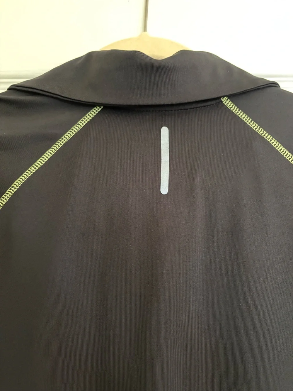 Black Utility Jacket with Lime Stitching